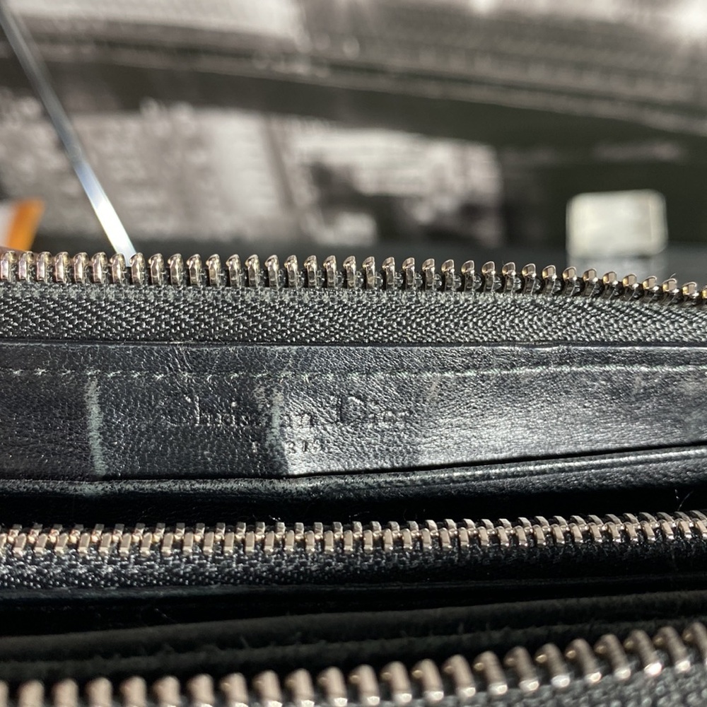 Authentic Christian Dior Cannage Leather Zippy Long Wallet - Picture 9 of 17